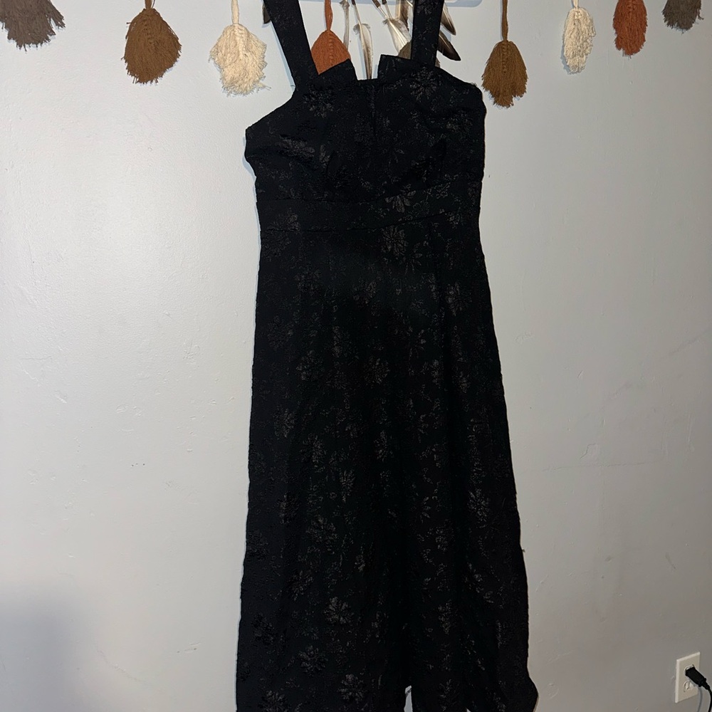 Elegant Black Flower Dress
